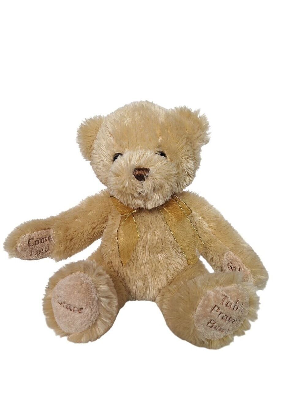 Princess Soft Toys Prayer Bear Beige Plush 9 Inch